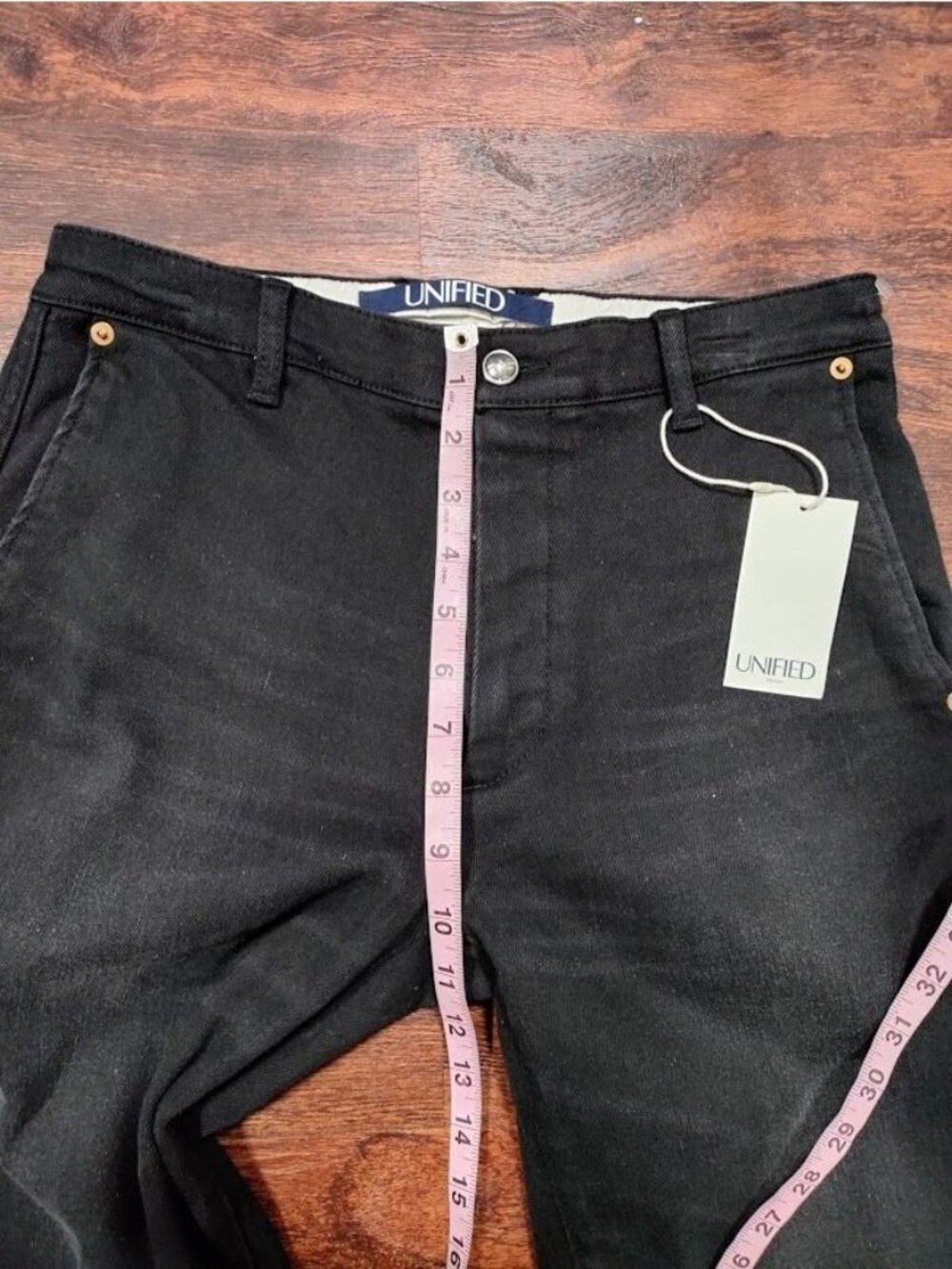 Unified Unlimited High Rise Denim Relaxed Jeans Black Wash Women's Size 6 NWT - Picture 10 of 10